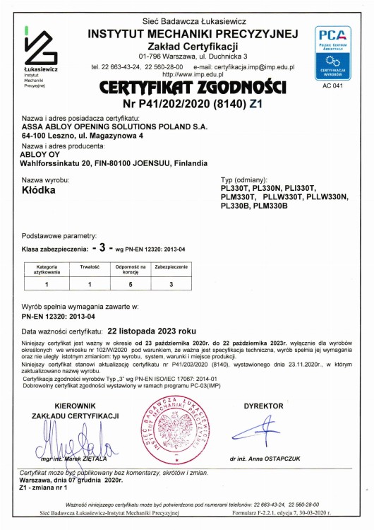 ABLOY Cert 2021 PL330T, PL330N, PLI330T, PLM330T, PLLW330T, PLLW330N, PL330B, PLM330B PL.jpg