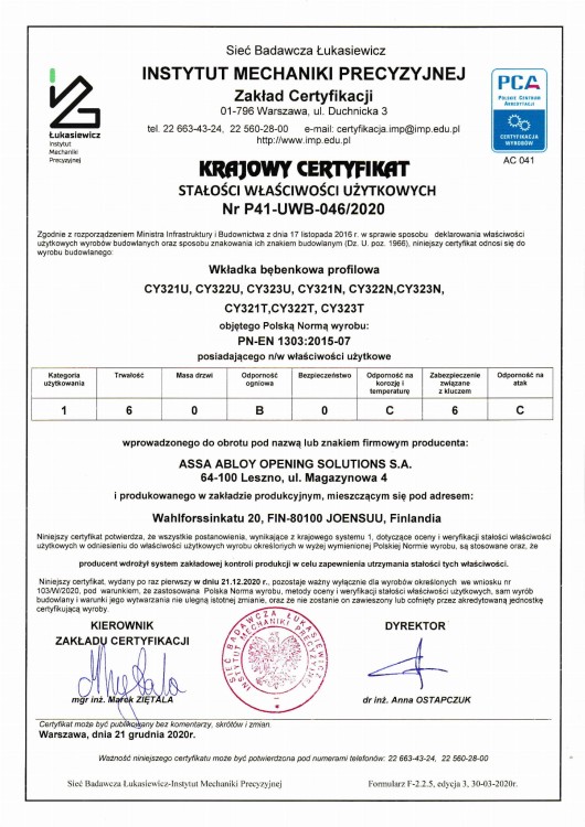 ABLOY Cert 2020 CY321U, CY322U, CY323U, CY321N, CY322N, CY323N, CY321T, CY322T, CY323T.jpg
