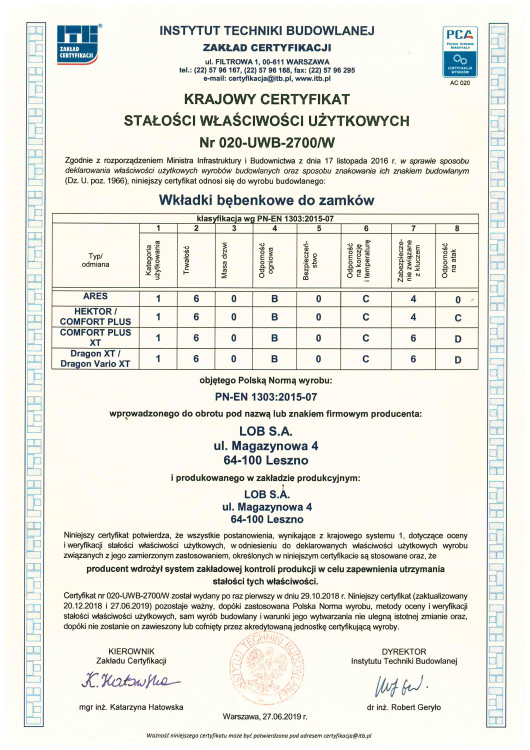 Certyfikat LOB Comfort PLUS XT PNEN.png